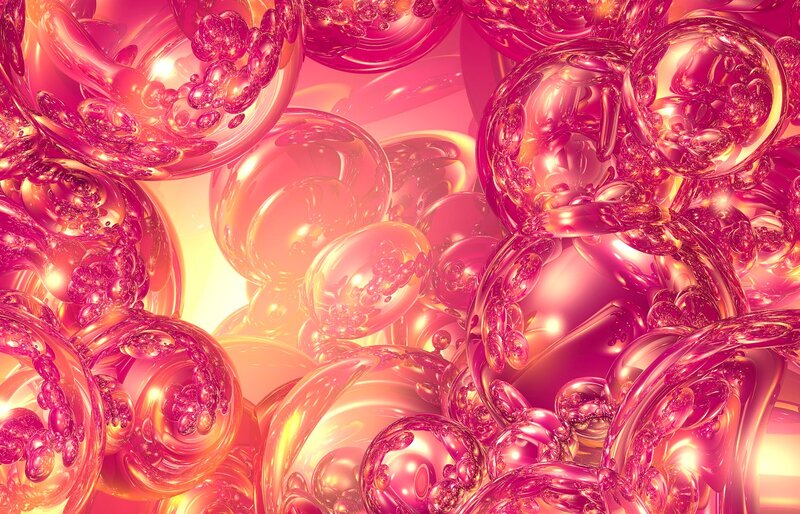Pink Glass Bubbles
