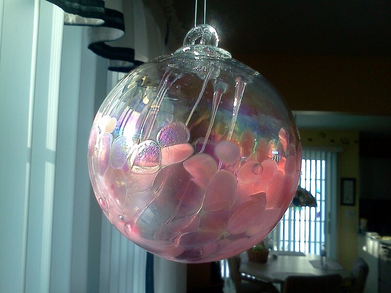 Pink Glass Ornament