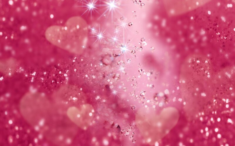 pink glitter hearts sparkle
