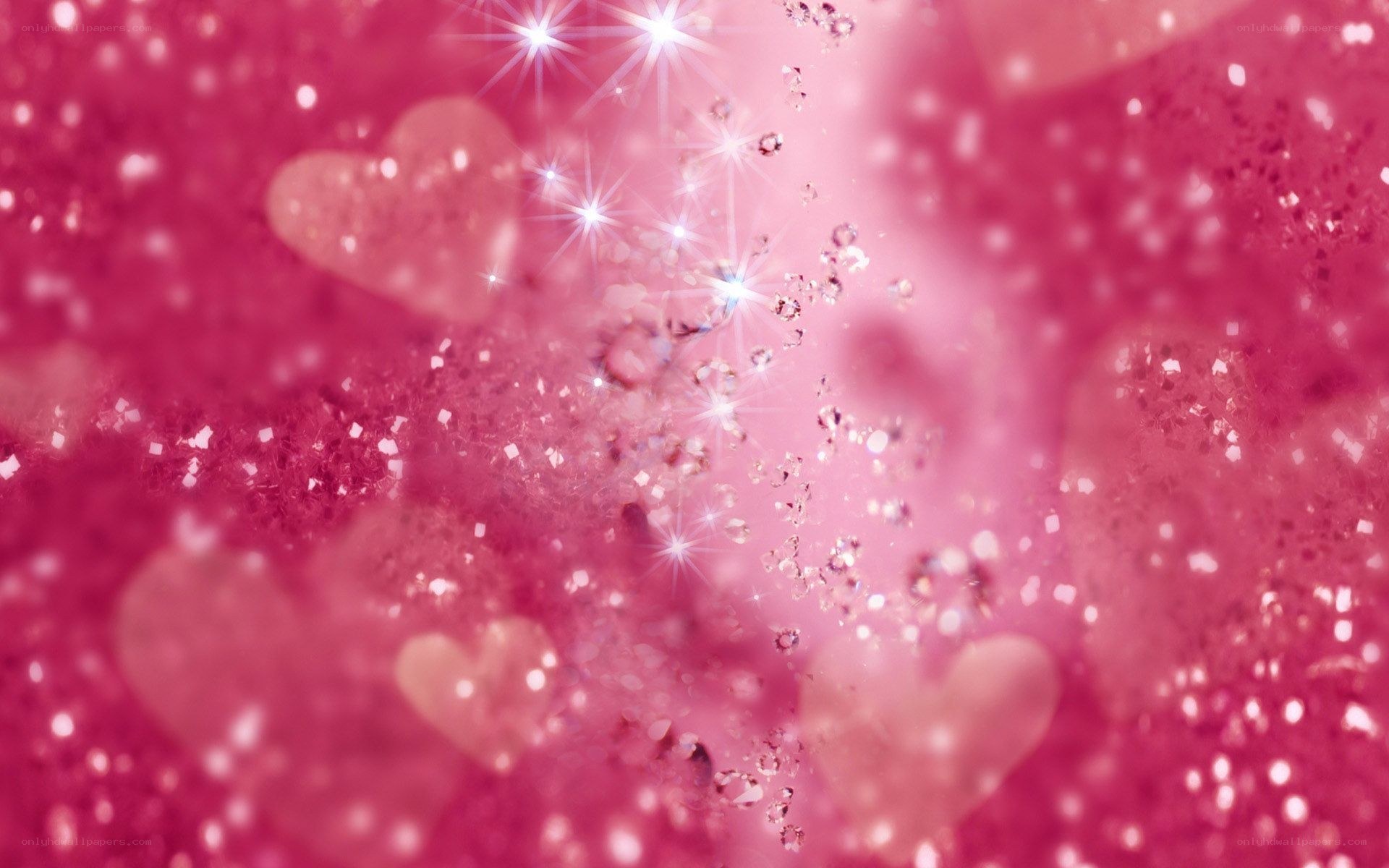 pink glitter hearts sparkle