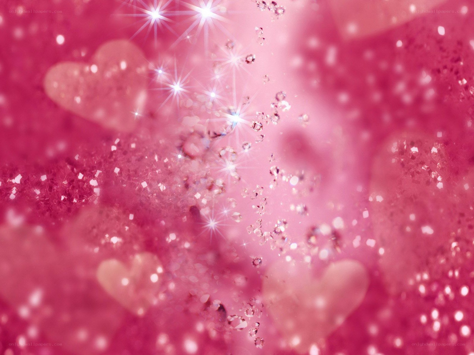 pink glitter hearts sparkle