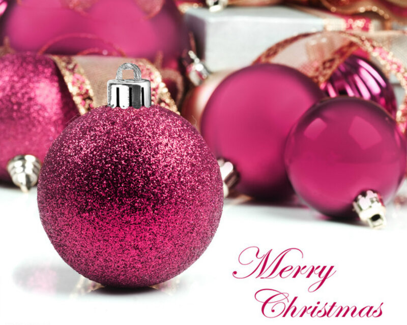 Pink Glitter Ornament — Festive