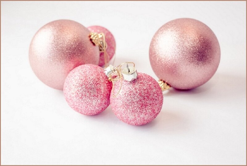Pink Glitter Ornaments — Calm