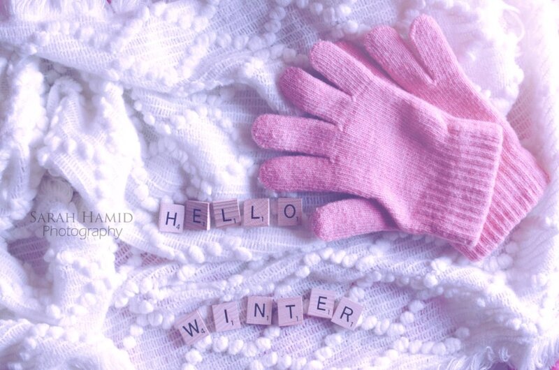 Pink Gloves on Blanket
