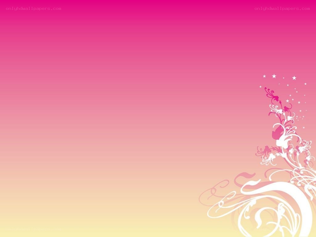 pink gradient with floral design