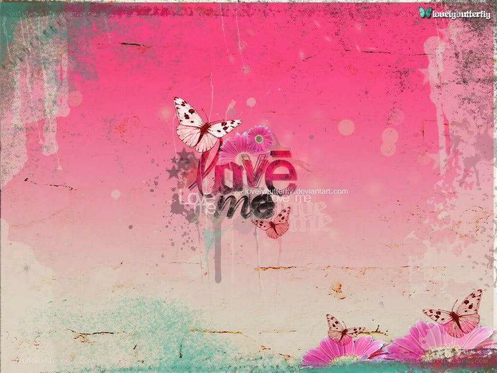pink grunge love art