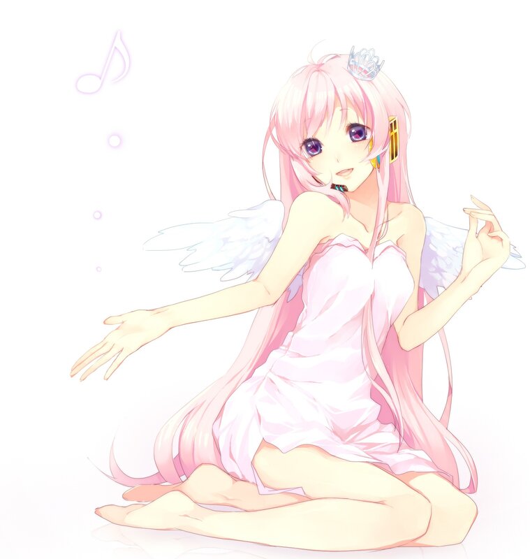 pink-haired angel girl
