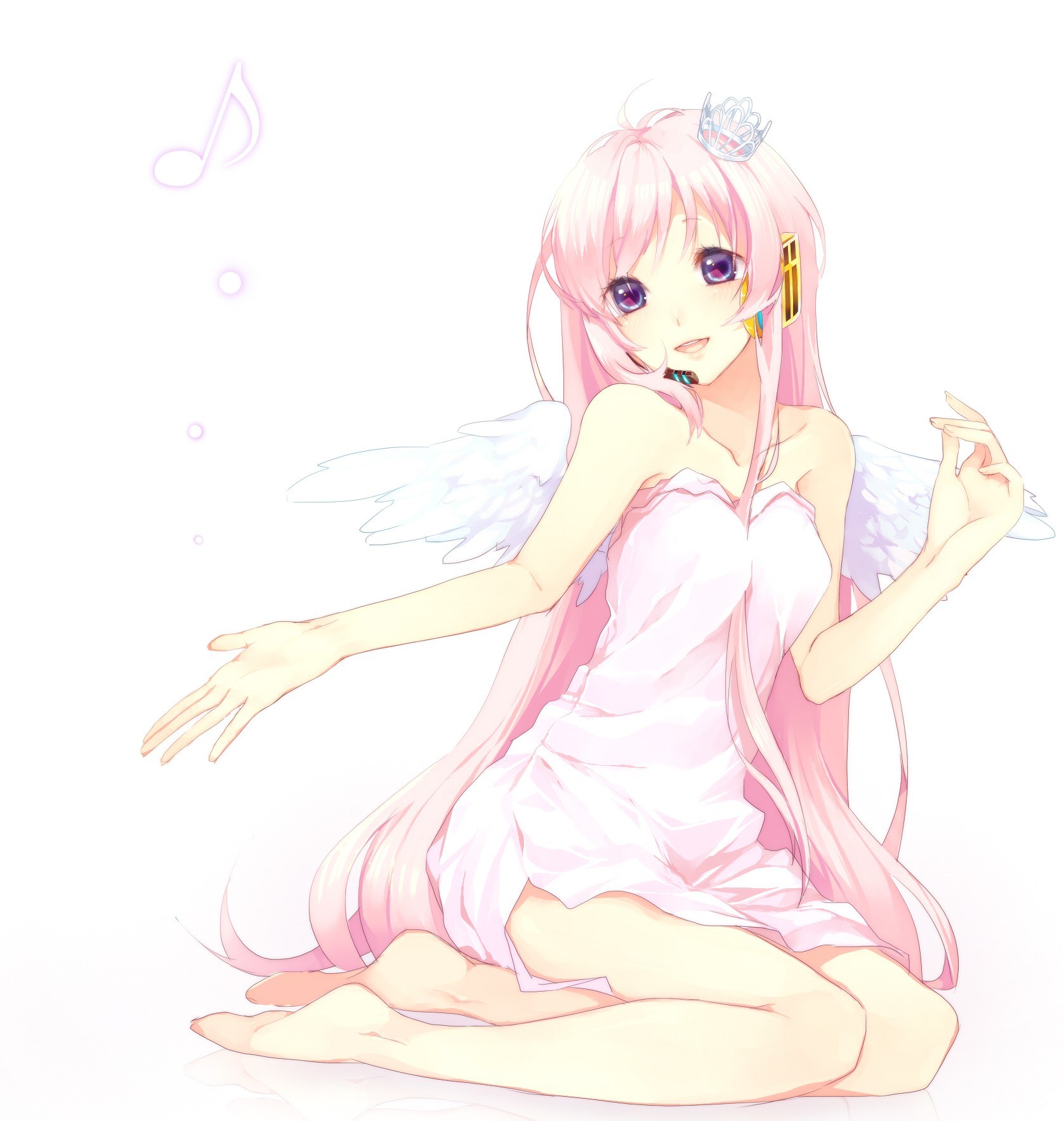 pink-haired angel girl