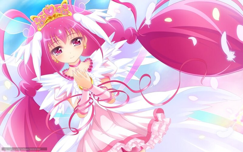 pink-haired angel girl