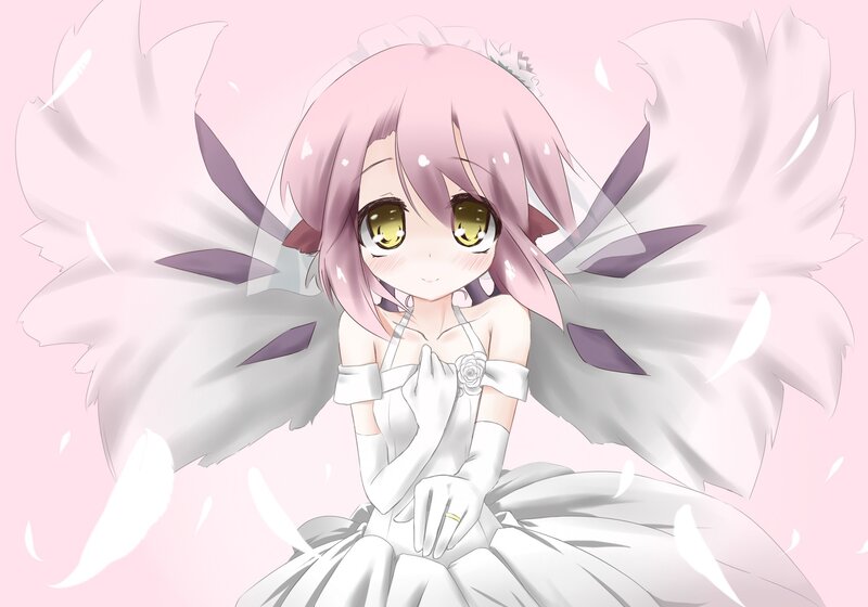 pink-haired angel girl