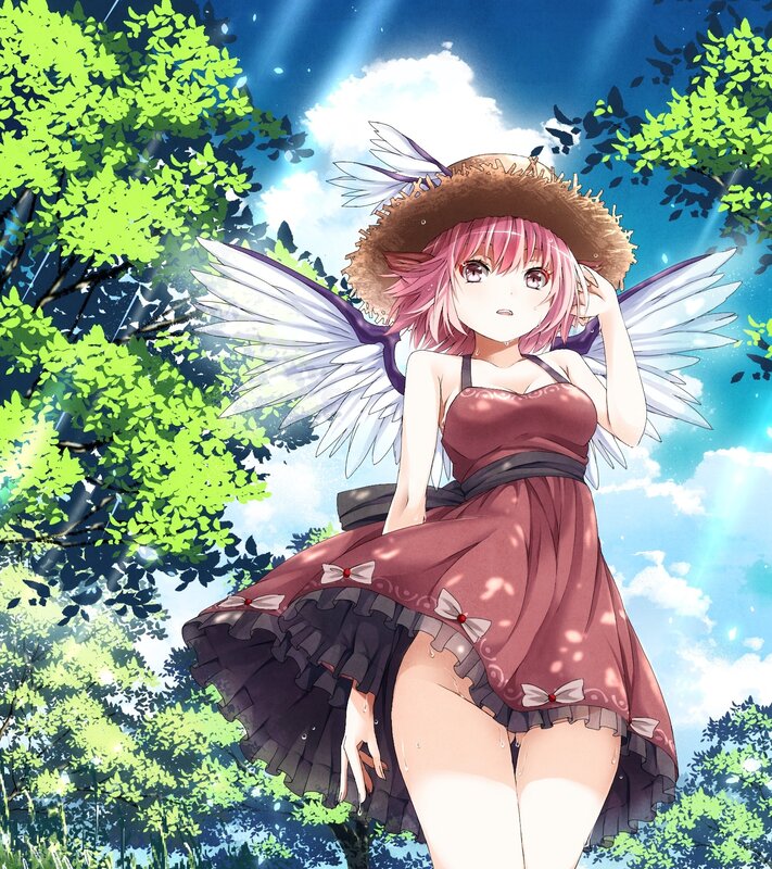 Pink-haired Angel Girl — Green