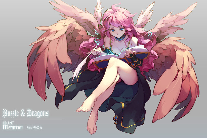 Pink-haired Angel Girl — Pink, Calm, Digital Art