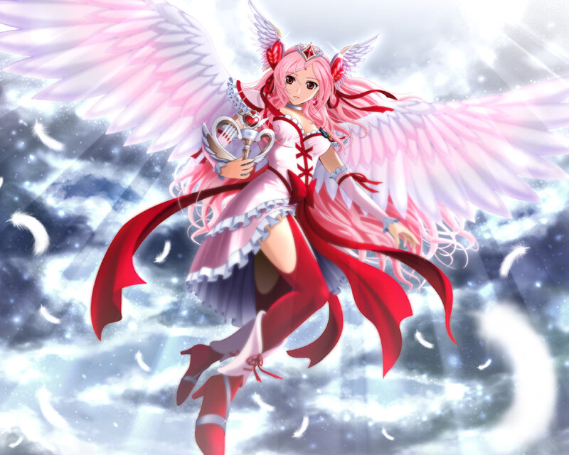 Pink-haired Angel Girl — Pink, Dramatic