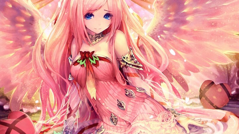 Pink-haired Angel Girl — Pink, Ethereal