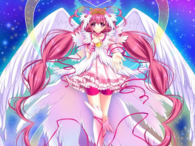 Pink-haired Angel Girl — Pink, Magical