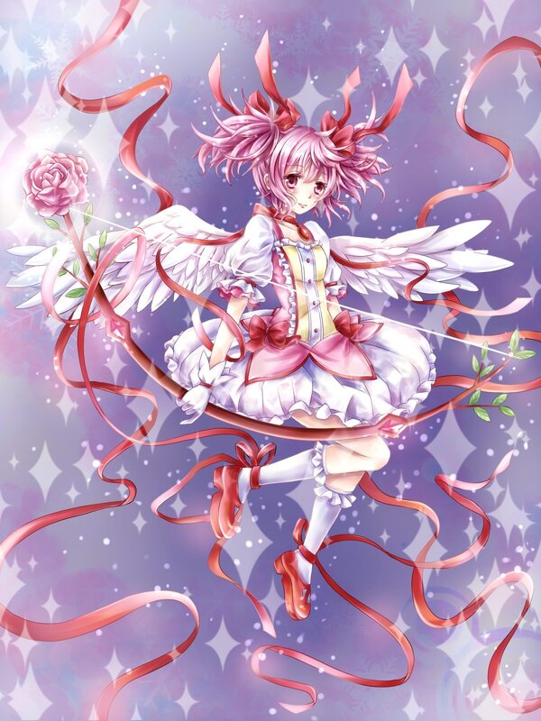 Pink-haired Angel Girl — Purple, Dreamy