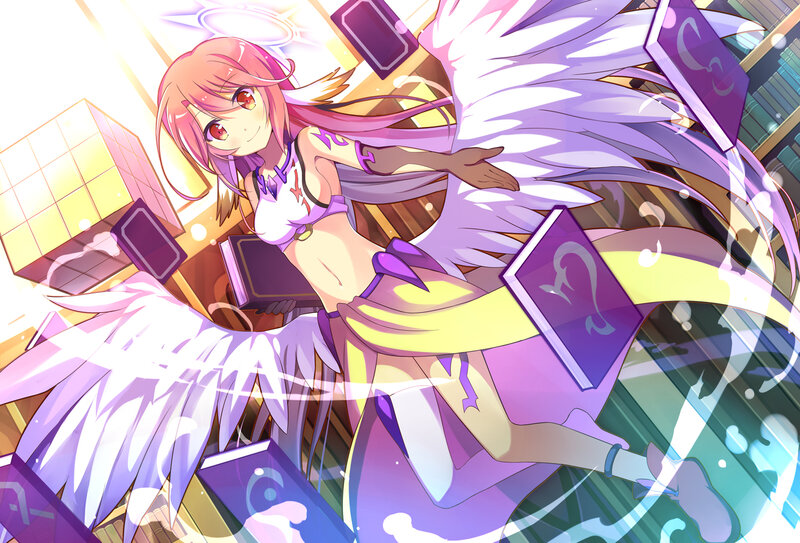 Pink-haired Angel Girl — Purple, Dynamic