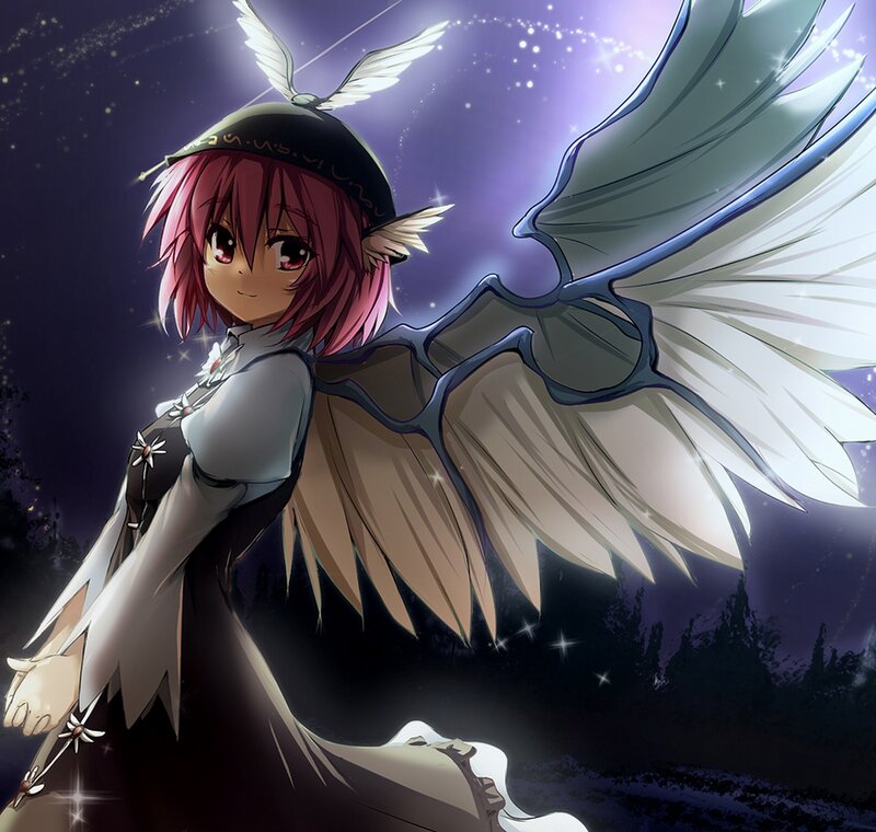 Pink-haired Angel Girl — Purple, Serene