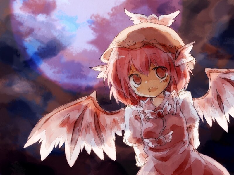 pink-haired angel girl with wings