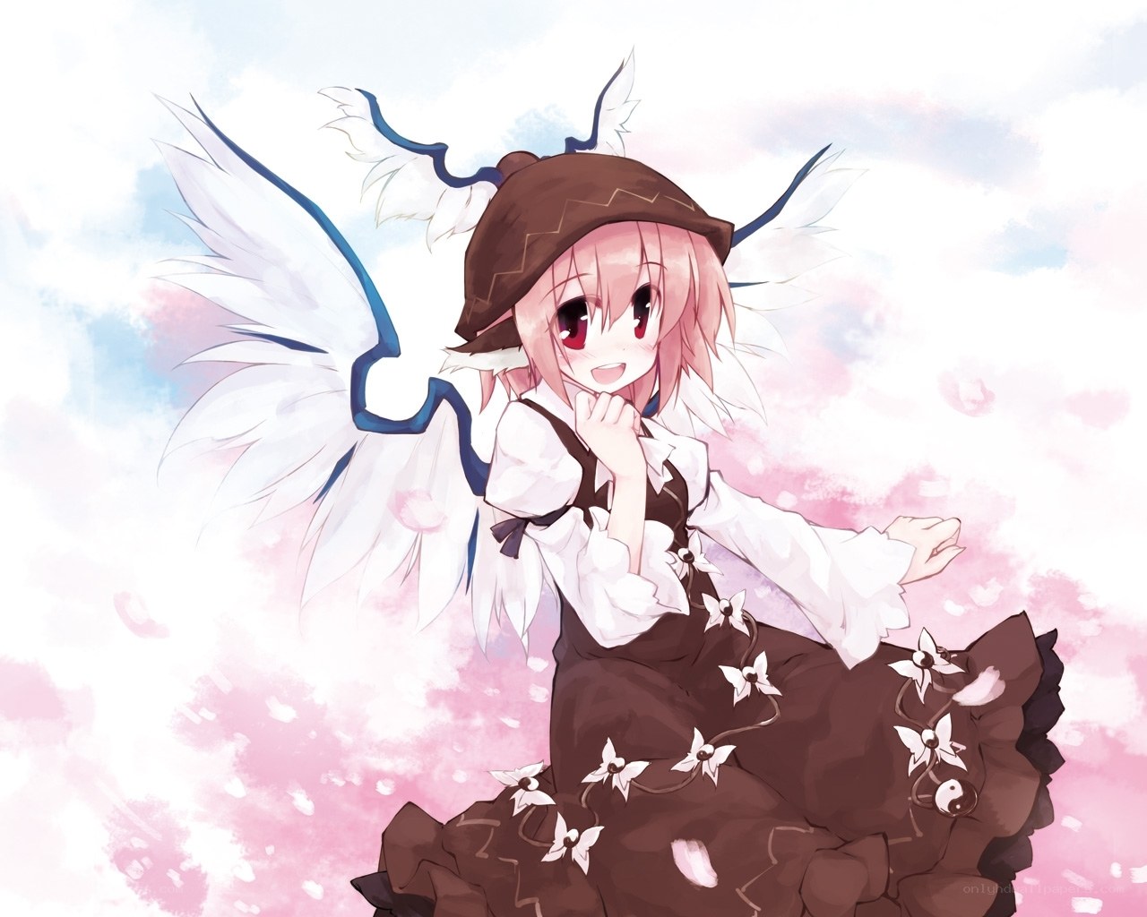 pink-haired angel girl