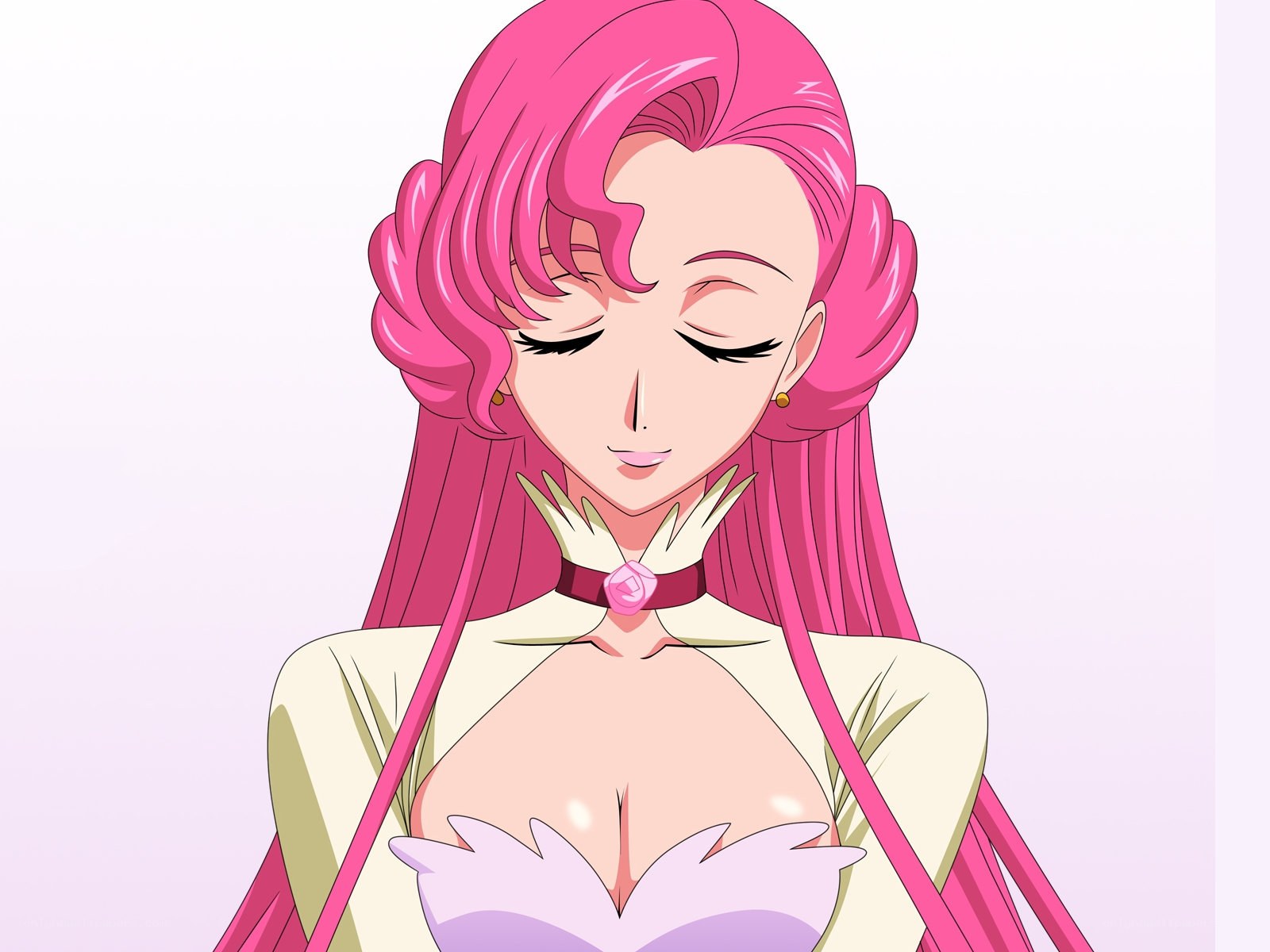 Pink-haired anime character