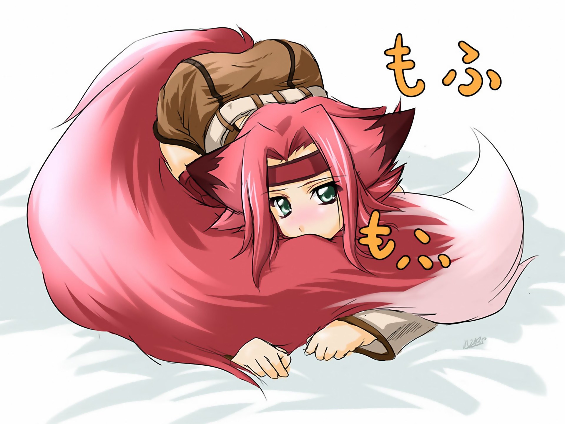 pink-haired anime character