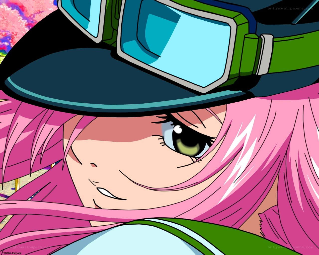 pink-haired anime character