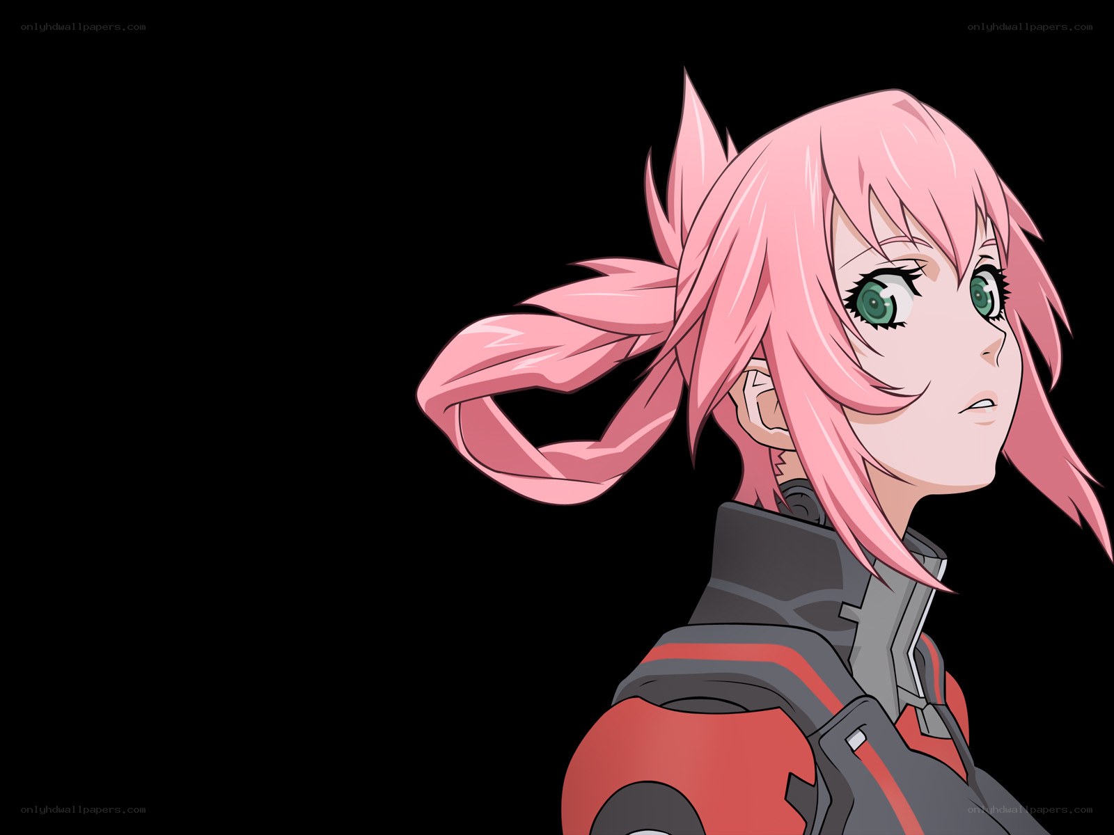 pink-haired anime character