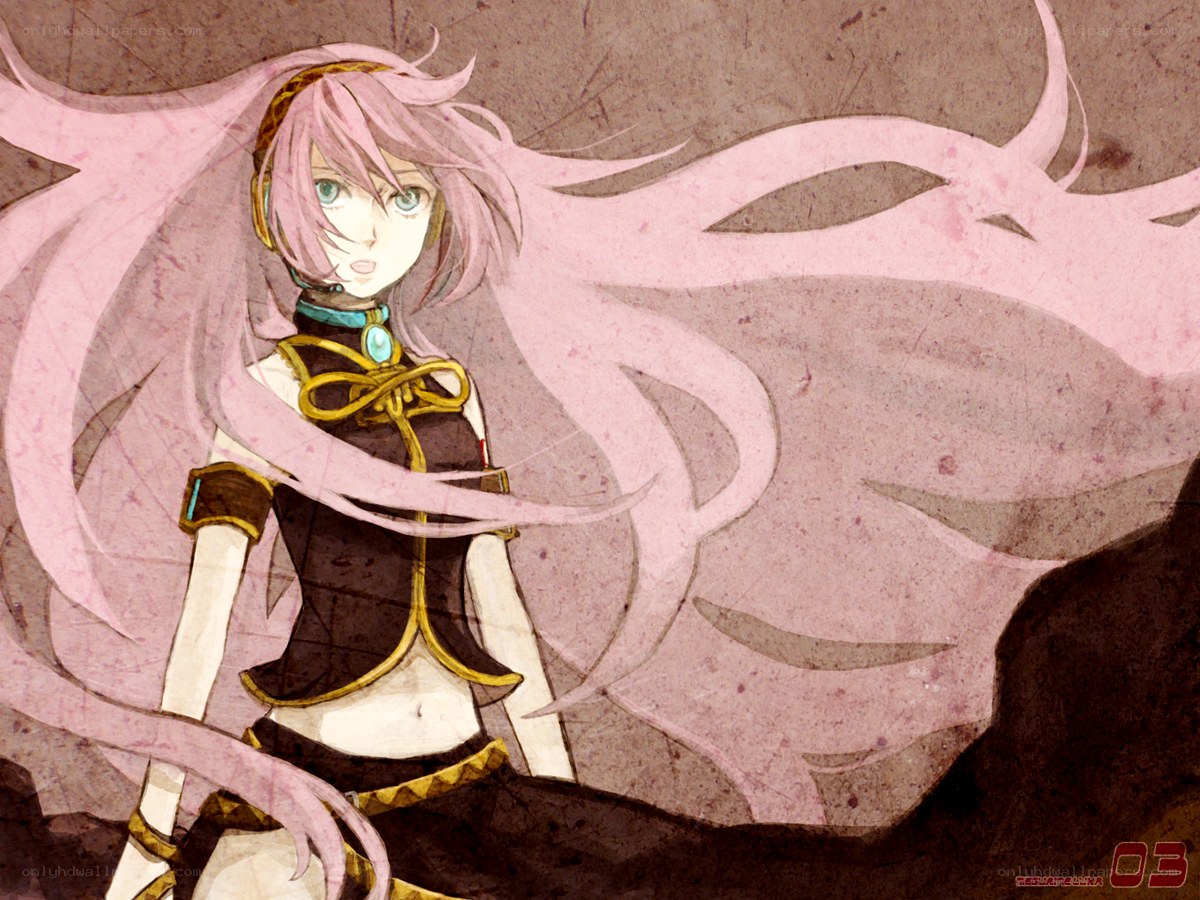 pink-haired anime character