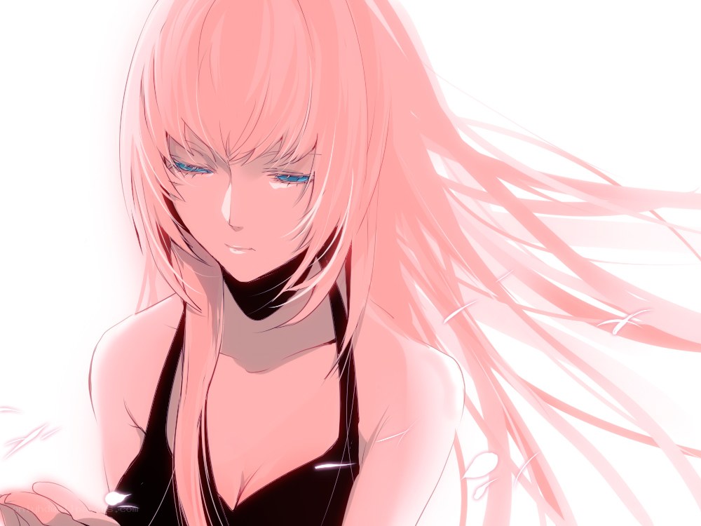 pink-haired anime character