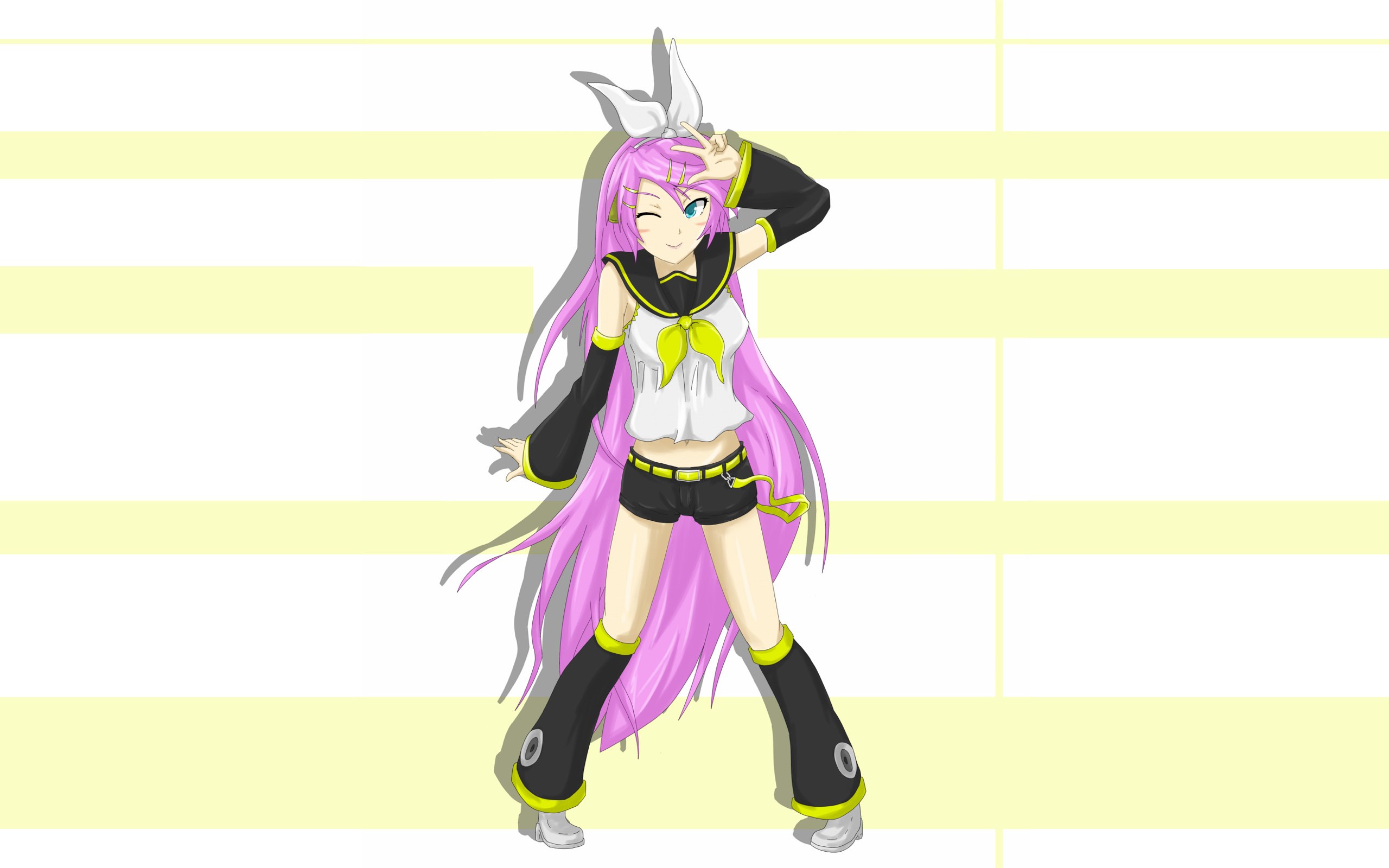 pink-haired anime character