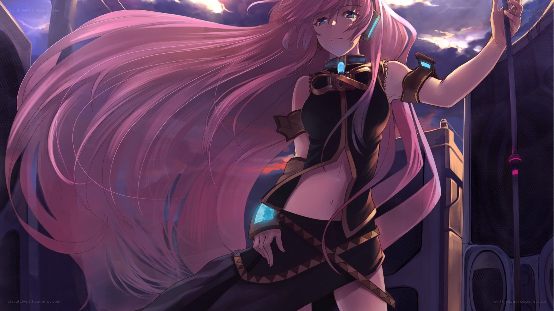 pink-haired anime character