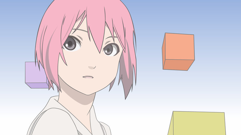 pink-haired anime character
