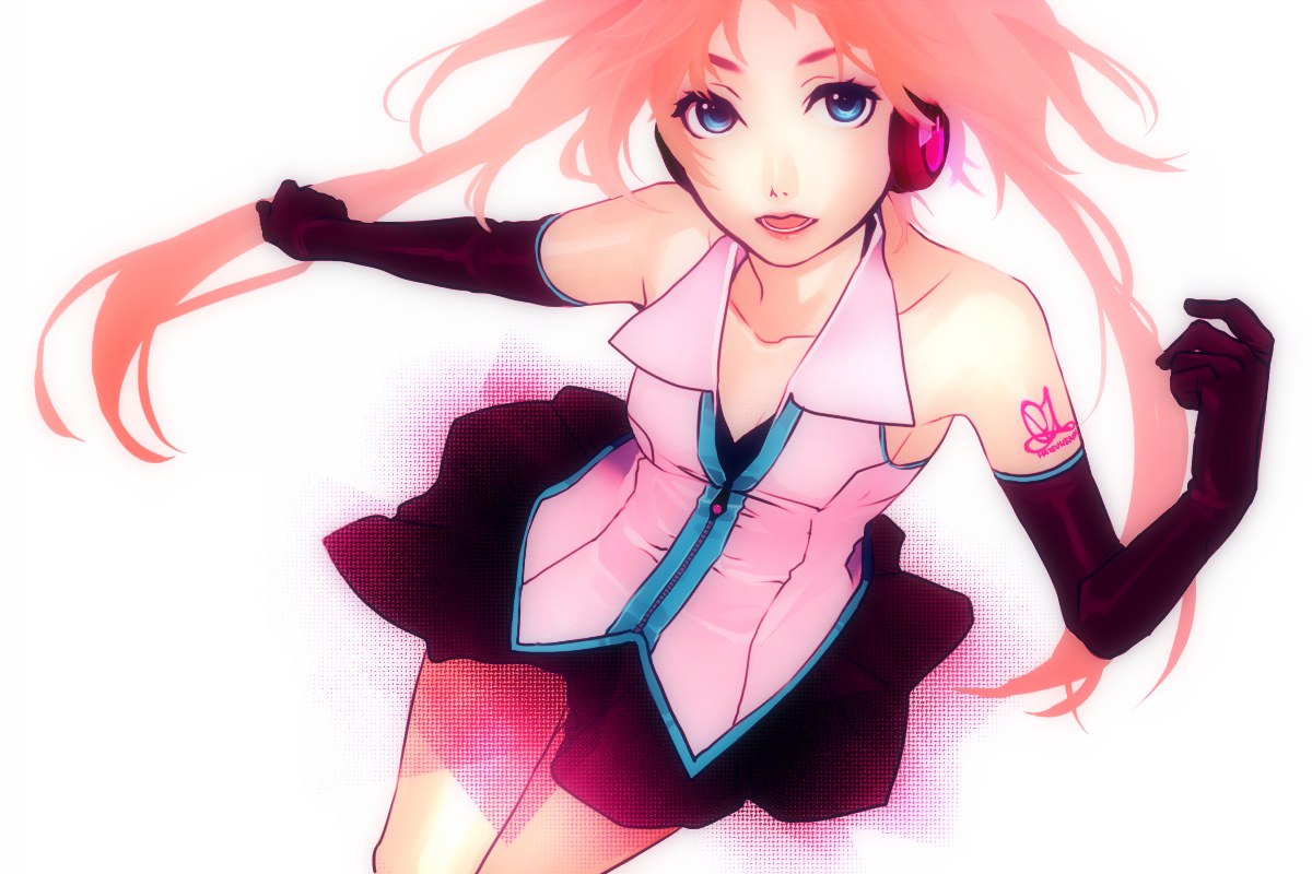 pink-haired anime character