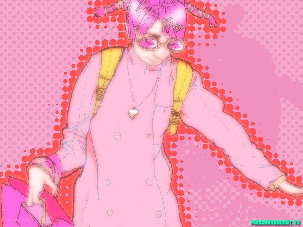pink-haired anime character