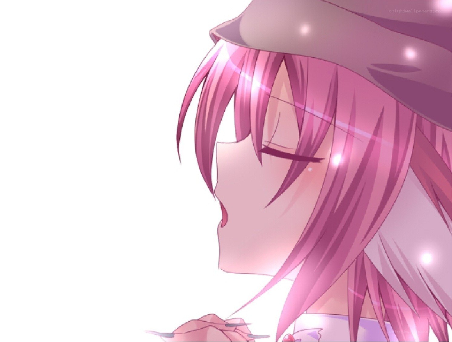 pink-haired anime character