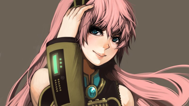 pink-haired anime character