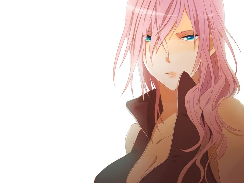 pink-haired anime character