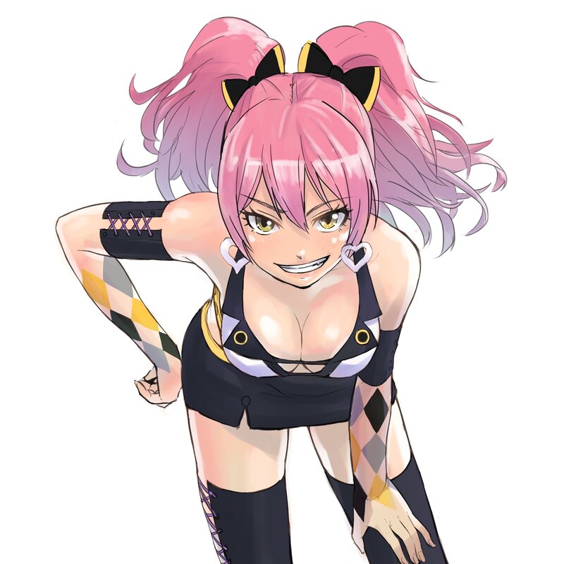 pink-haired anime character