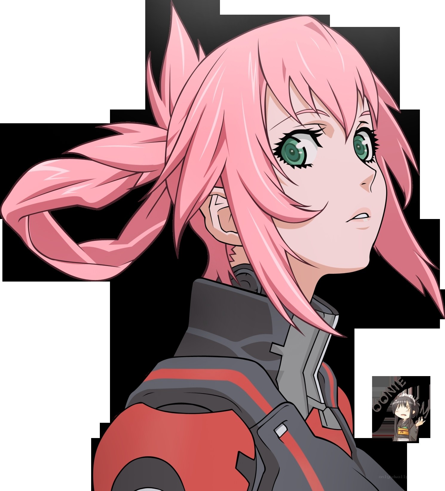 pink-haired anime character