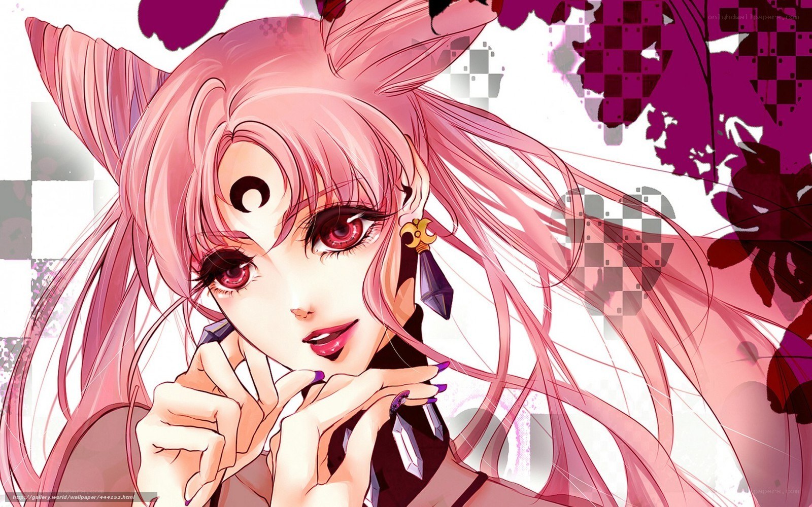 pink-haired anime character