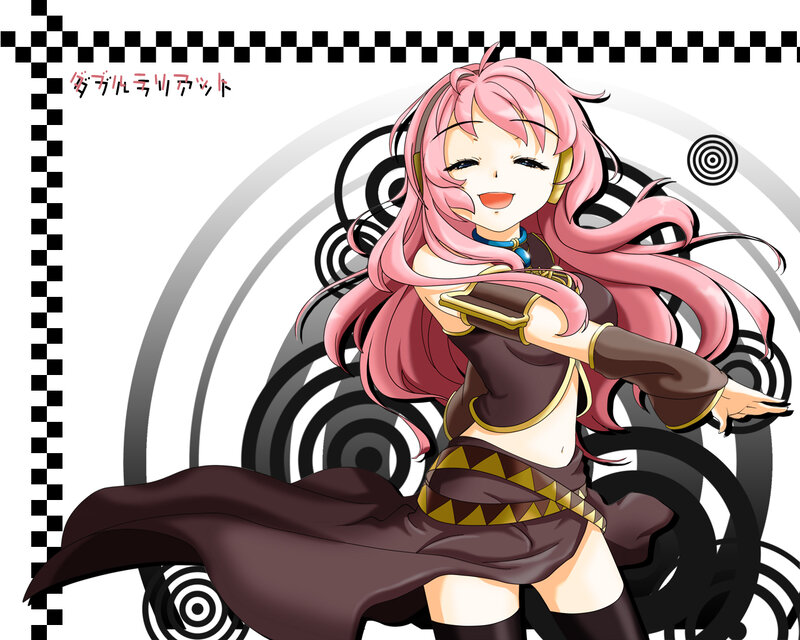 Pink-haired anime character dancing