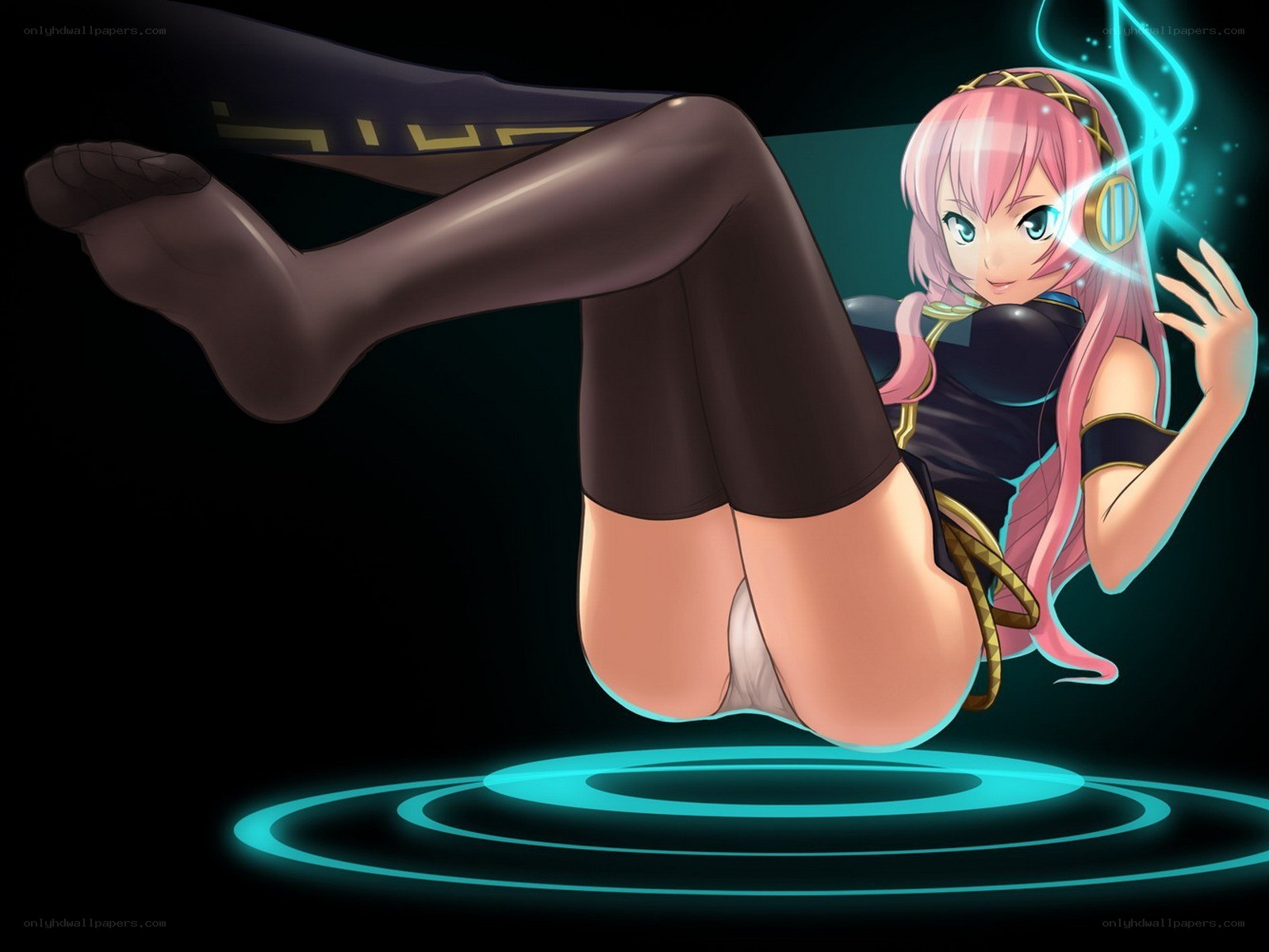 pink-haired anime character in action