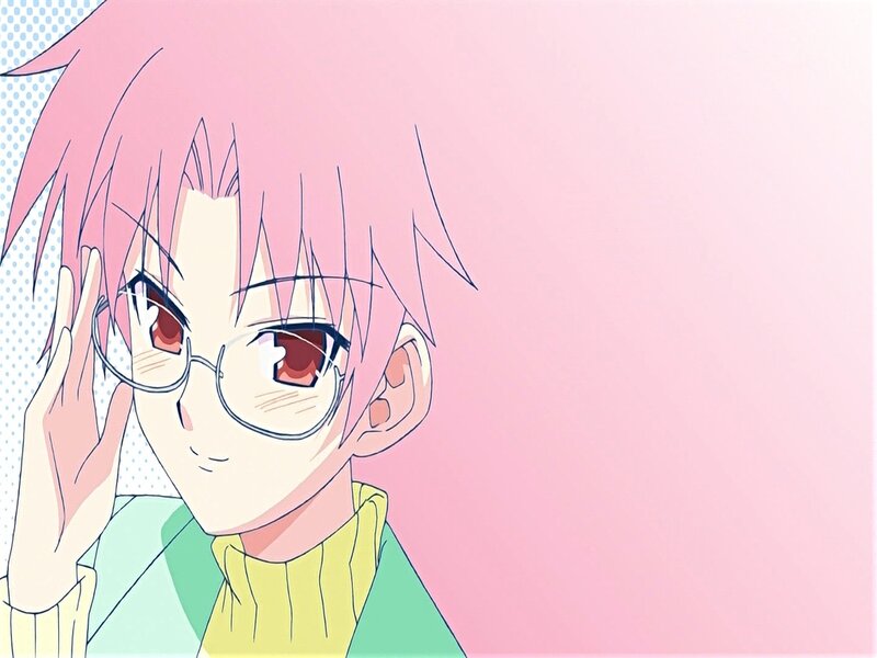 Pink-haired Anime Character — Pink, Calm, Glasses