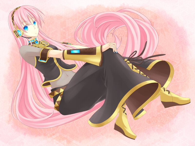 Pink-haired Anime Character — Pink, Calm, Headset