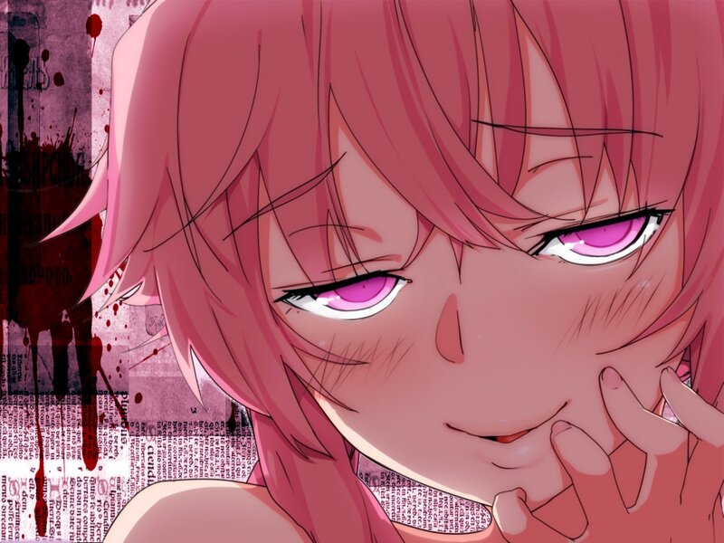 Pink-haired Anime Character — Pink, Dramatic, Blood Splatters