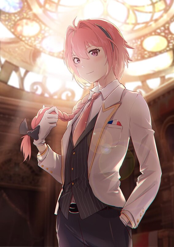 Pink-haired Anime Character — Pink, Dramatic, Braided Hair