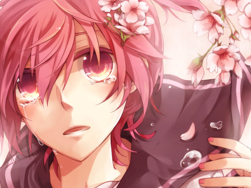 Pink-haired Anime Character — Pink, Dramatic, Spring, Cherry Blossoms