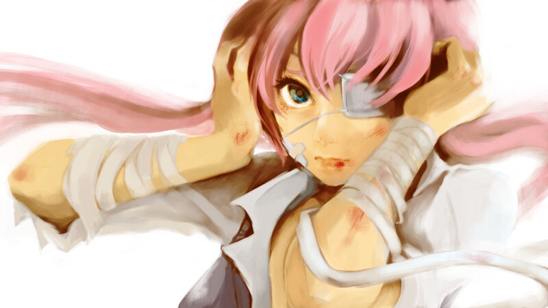 Pink-haired Anime Character — Pink, Dramatic