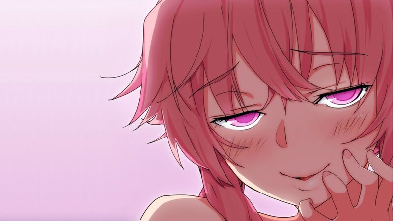 Pink-haired Anime Character — Pink, Intense, Eyes
